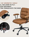 SUGOLD Brown Office Desk Chair - From Where -