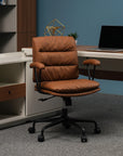 SUGOLD Brown Office Desk Chair - From Where -