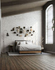 Suzanne Metal and Bamboo Platform Bed Frame with USB Port - From Where Finds -