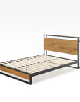 Suzanne Metal and Bamboo Platform Bed Frame with USB Port - From Where Finds -