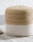 Sweed Valley Jute & Cotton Pouf - From Where -