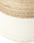 Sweed Valley Jute & Cotton Pouf - From Where -