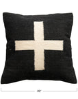 Swiss Cross Wool Blend Pillow - From Where -