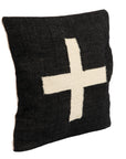 Swiss Cross Wool Blend Pillow - From Where -