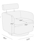 Swivel Accent Barrel Chair - From Where -