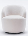 Swivel Barrel Chair with Metal Base - From Where -