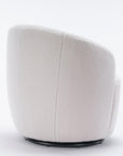 Swivel Barrel Chair with Metal Base - From Where -