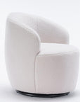 Swivel Barrel Chair with Metal Base - From Where -