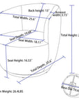 Swivel Barrel Chair with Metal Base - From Where -