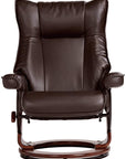 Swivel Faux Recliner Chair with Ottoman - From Where -