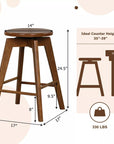 Swivel Round Bar Stools (Set of 4) - From Where -