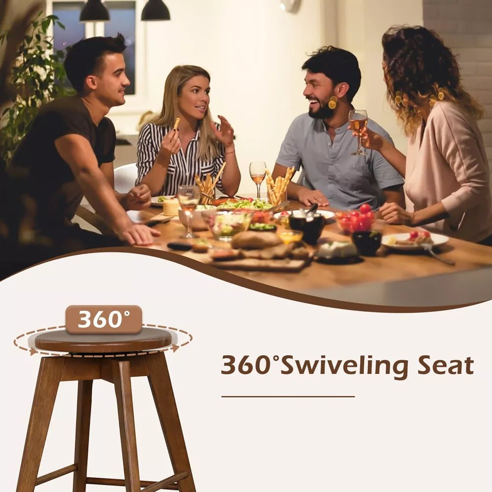 Swivel Round Bar Stools (Set of 4) - From Where -