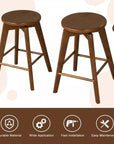 Swivel Round Bar Stools (Set of 4) - From Where -