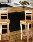 Swivel Solid Wood Bar Stool - From Where -