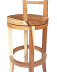 Swivel Solid Wood Bar Stool - From Where -