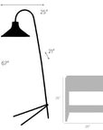Sylvia Iron Floor Lamp - From Where -