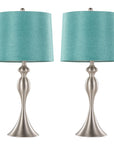 Table Lamps with Turquoise Shade - From Where -