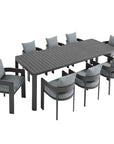 Tahoe 9 - Piece Aluminum Outdoor Dining Set - From Where Finds -