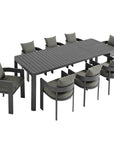 Tahoe 9 - Piece Aluminum Outdoor Dining Set - From Where Finds -