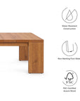 Tahoe Outdoor Patio Acacia Wood Coffee Table - From Where Finds -
