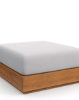Tahoe Outdoor Patio Acacia Wood Ottoman - From Where Finds -