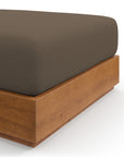 Tahoe Outdoor Patio Acacia Wood Ottoman - From Where Finds -