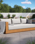 Tahoe Outdoor Patio Acacia Wood Sofa - From Where Finds -