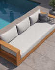 Tahoe Outdoor Patio Acacia Wood Sofa - From Where Finds -