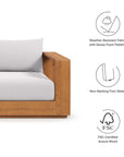 Tahoe Outdoor Patio Acacia Wood Sofa - From Where Finds -