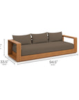 Tahoe Outdoor Patio Acacia Wood Sofa - From Where Finds -