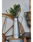 Tall Galvanized Metal Pitcher Vase and Planter with Handle - From Where -