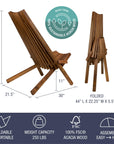 Tamarack Folding Wooden Outdoor Chair - From Where -