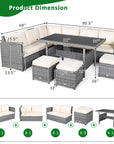 Tangkula 7 Pieces Patio Furniture Set - From Where -