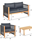 Tangkula Outdoor Wood Furniture Set - From Where -