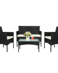 Tappio 4 - Piece Wicker Conversation Set - From Where -