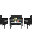 Tappio 4 - Piece Wicker Conversation Set - From Where -