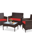Tappio 4 - Piece Wicker Conversation Set - From Where -