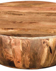 Teasdale Solid Wood Drum Coffee Table - From Where -