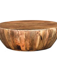 Teasdale Solid Wood Drum Coffee Table - From Where -