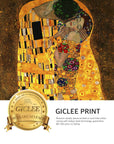 The Kiss, Gustav Klimt Classic Art - From Where -