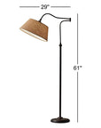 Theodora Swing Arm Floor Lamp - From Where -