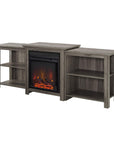 Tiered Wood Fireplace TV Stand - From Where -