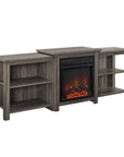 Tiered Wood Fireplace TV Stand - From Where -