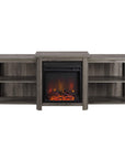 Tiered Wood Fireplace TV Stand - From Where -
