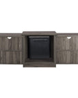 Tiered Wood Fireplace TV Stand - From Where -