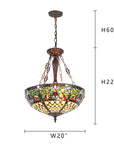 Tiffany Stained Glass Chandelier - From Where -