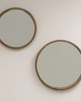Tillia Wood Round Wall Mirror - From Where -