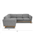 Timber 93 Corner Sectional Pebble Gray - From Where -
