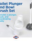 Toilet Bowl Brush & Plunger Combo Set - From Where -