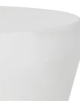 Torre Modern Concrete Ivory Accent Table - From Where -